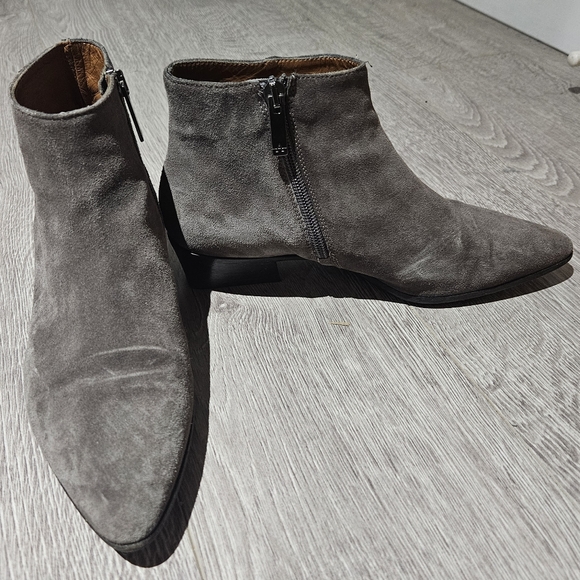 Aquatalia Taupe Suede Booties/Ankle Boots - Picture 4 of 8